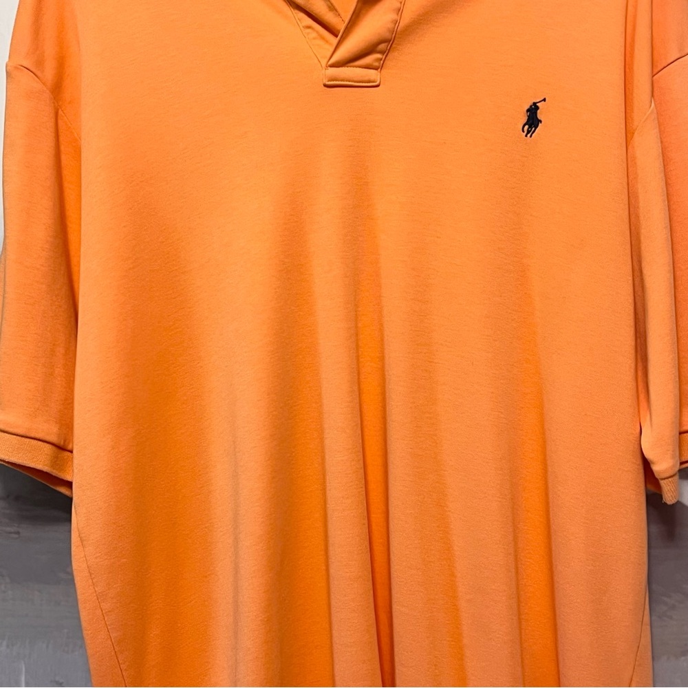 Vtg POLO RALPH LAUREN Golf Polo Mens Size LT‎ Pony Logo Peach Embroidered Cotton - Picture 5 of 13